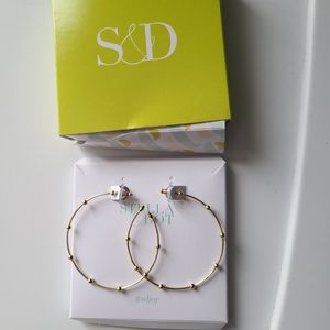 Stella & Dot renegade dottie hoops New in box